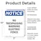 Signmission No Trespassing Warning Electric Fence OSHA Notice Sign, Plastic, 7in W x 10in L, 2PK OS-2PACK-NS-P-710-V-14997 - alternate 2